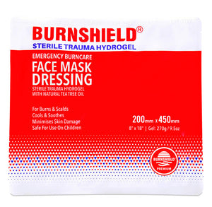 BURNSHIELD STERILE TRAUMA HYDROGEL FACE MASK PRECUT