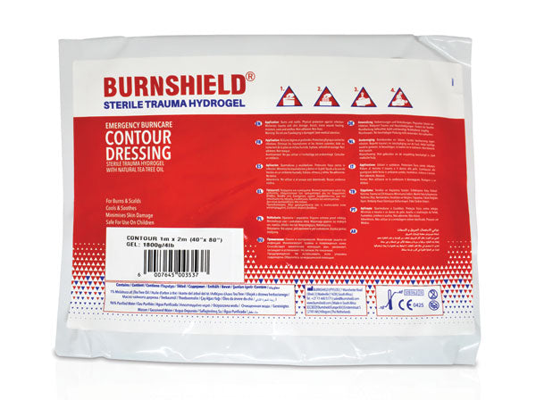 BURNSHIELD STERILE TRAUMA HYDROGEL CONTOUR BURN DRESSING