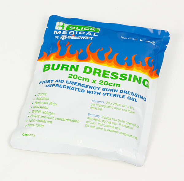 CLICK MEDICAL EMERGENCY 20 X 20CM BURN GEL DRESSING