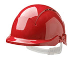 CONCEPT REDUCED PEAK VENTED SAFETY HELMET RED