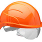 VISION PLUS SAFETY HELMET ORANGE C/W INTEGRATED VISOR