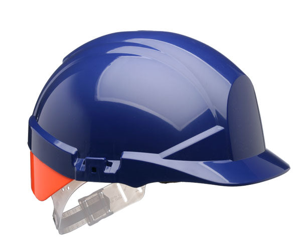 REFLEX SAFETY HELMET BLUE C/W ORANGE REAR FLASH