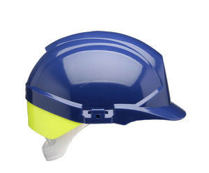 REFLEX SAFETY HELMET BLUE C/W YELLOW REAR FLASH