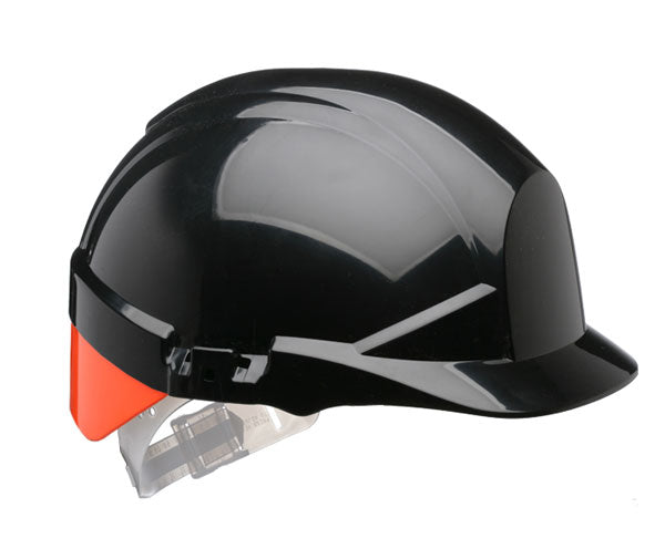 REFLEX BLACK SLIP RATCHET HELMET C/W ORANGE FLASH