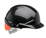 REFLEX BLACK SLIP RATCHET HELMET C/W ORANGE FLASH