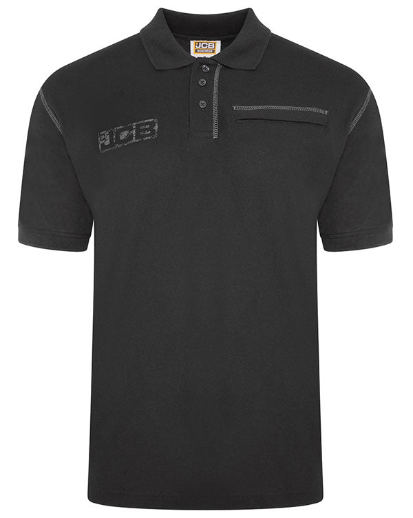 JCB TRADE WORK POLO BLACK XXL