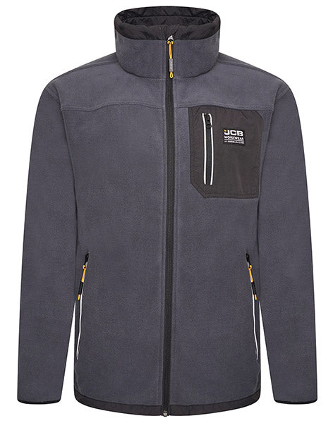 JCB TRADE FLEECE FULL ZIP STEEL BLUE XL