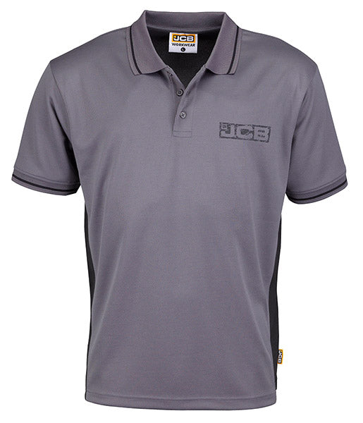 JCB TRADE GREY/BLACK POLO XXL