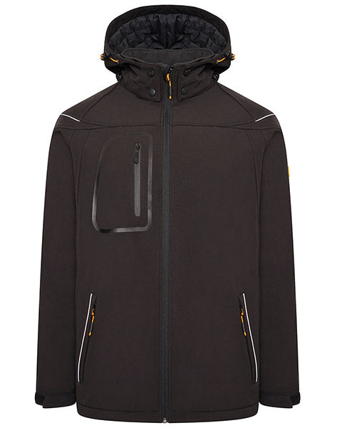 JCB TRADE HOODED SOFTSHELL XXL