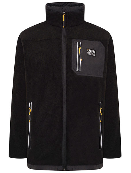 JCB TRADE FLEECE FULL ZIP BLACK XXL