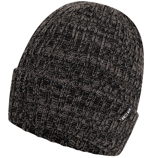 JCB WORK BEANIE HAT BLACK/GREY