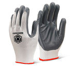 NITRILE P/C POLYESTER GREY XL