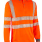 ENVIROWEAR RECYCLABLE HI-VIS LONG SLEEVE POLO SHIRT OR 5XL