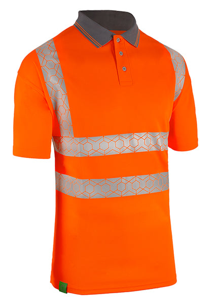 ENVIROWEAR RECYCLABLE HI-VIS POLO SHIRT OR 5XL
