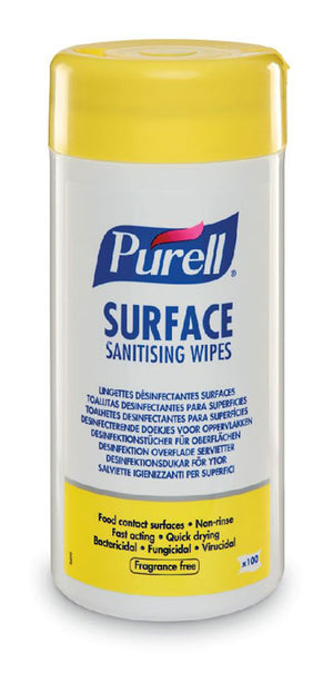 PURELL SURFACE SANITISING WIPES (TUB)