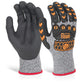 GLOVEZILLA NITRILE PALM COATED GLOVE GREY LGE