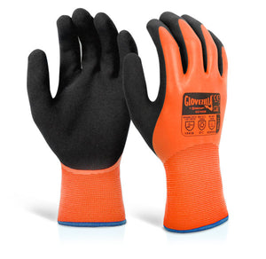 GLOVEZILLA WATERPROOF THERMAL LATEX GLOVE ORANGE 11 (XXL)