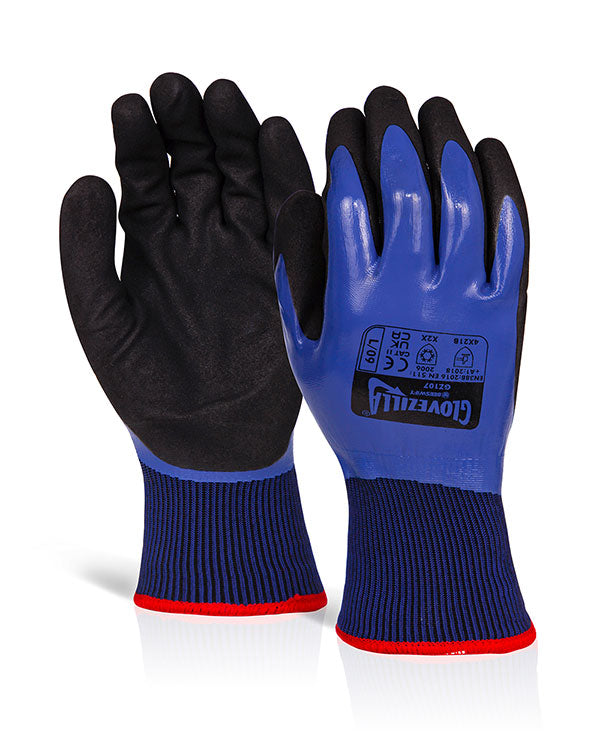 GLOVEZILLA WATERPROOF THERMAL NITRILE GLOVE BLUE XXL (11)