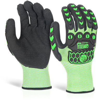 GLOVEZILLA SANDY NITRILE COATED GLOVE L GREEN XXL
