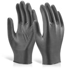 NITRILE DISPOSABLE GRIPPER GLOVE POWDER FREE BL XXL (11)