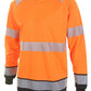 HIVIS TWO TONE L/S T SHIRT OR/BLK 4XL BSCNT05