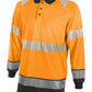 HIVIS TWO TONE POLO SHIRT L/S OR/BLK 4XL BPKTTLS