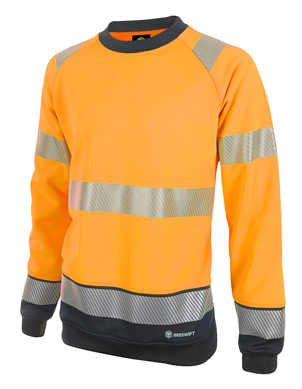 HIVIS TWO TONE SWEATSHIRT OR/BLK 4XL BSSSEXEC