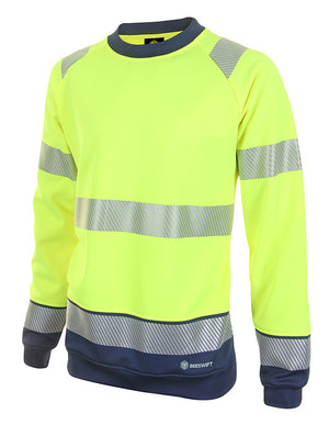 HIVIS TWO TONE SWEATSHIRT SAT YELL/NVY 4XL BSSSEXEC