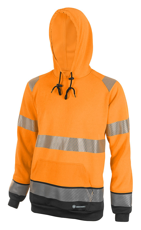 HIVIS TWO TONE HOODY OR/BLK 4XL BSHEXEC