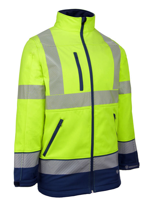 HIVIS TWO TONE SOFTSHELL SAT YELL/ROY XXL SSTT