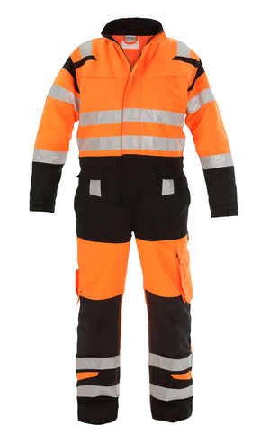 HOVE HIVIS TWO TONE COVERALL ORANGE/BLACK 42