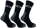 JCB WORK SOCKS WITH ADDED ELASTANE BLACK 6-11