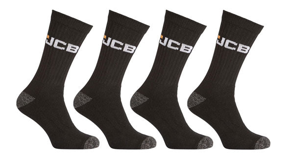 JCB WORKWEAR APPAREL SOCKS GREY H/T-BLACK 6-11