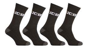 JCB WORKWEAR APPAREL SOCKS GREY H/T-BLACK 6-11