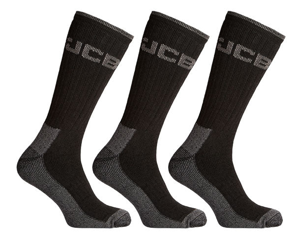 JCB HEAVY DUTY WORK SOCKS BLACK 6-11