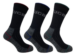 JCB WORK TOUGH SOCKS BLACK MIX 6-11