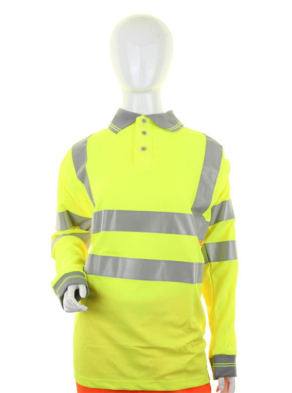 LADIES HIVIZ L/S POLO XXL