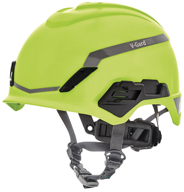 V-GARD H1 NON VENTED HELMET HI VIS LIME GREEN