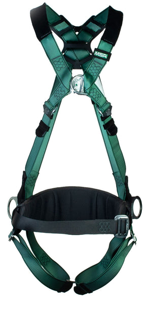 V-FORM BACK/CHEST/HIP D-RING QF HARNESS W/ WAIST BELT XS