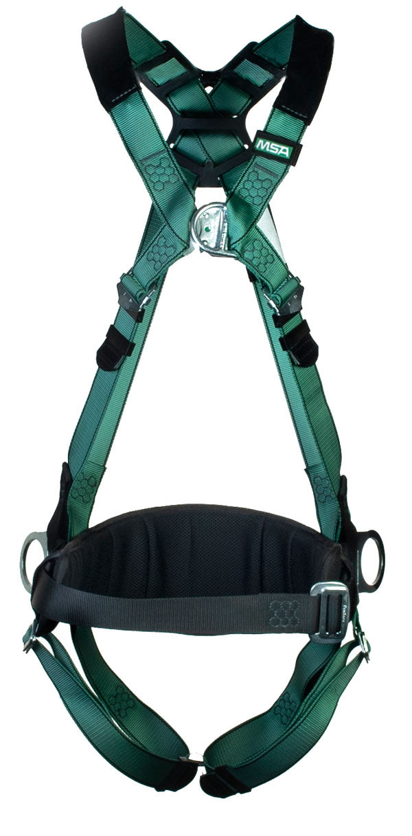 V-FORM BACK/CHEST/HIP D-RING QF HARNESS W/ WAIST BELT XL