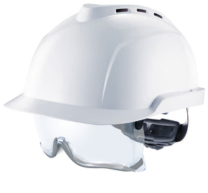 V-GARD 930 VENTED HELMET WHITE C/W INTEGRATED SPEC