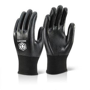 NITRILE F/C POLYESTER BLK XL