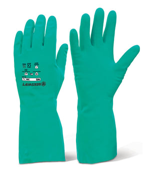 NITRILE RUBBER CHEMICAL GLOVE GREEN S (7)