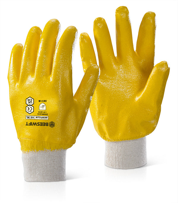 NITRILE K/W F/C L/W YELLOW 10