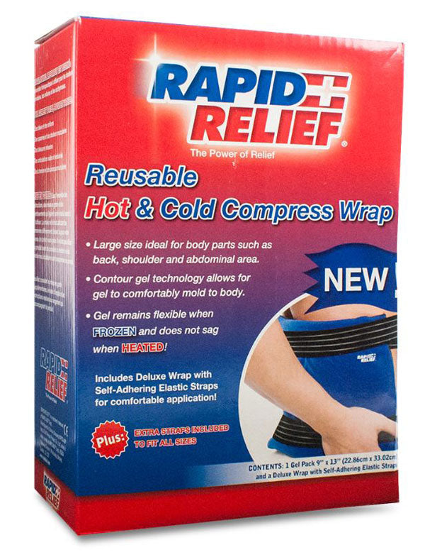 DELUXE REUSABLE HOT/COLD COMPRESS WRAP 9"x 13"