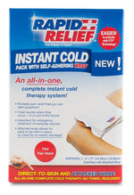 INSTANT COLD PACK C/W SELF ADHERING WRAP 5"x9" RETAIL BOX