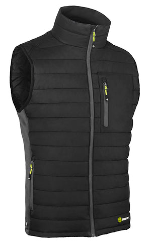 FLEX WORKWEAR PADDED BODYWARMER BLACK/GREY 5XL