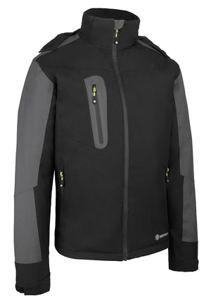 PADDED RAIN JACKET BLK/GRY 5XL