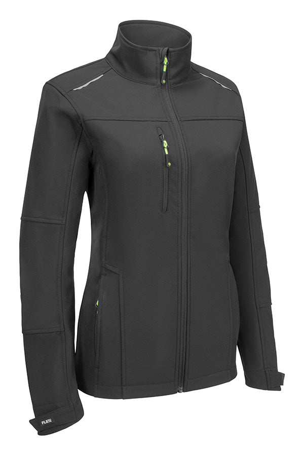 FLEX WOMENS SOFTSHELL JACKET BLACK XS