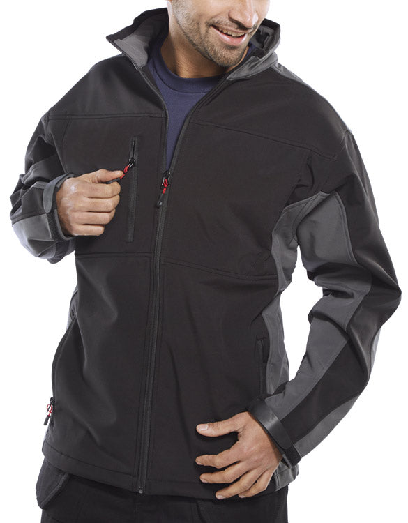 SOFT SHELL JKT TT BLK/GREY XXL